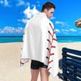 thumbnail image 5 of Coolnut Baseball Beach Towel, Sand Free Super Absorbent Oversized Travel Towel with Mesh Bag for Beach,Camping, Swimming, Holiday, 31"x 71", 5 of 6