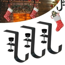 Adjustable Heavy Duty Brick Hanger, Fireplace Stocking and Garland Hook with Double Hooks for Holiday Decor, Non-drill Easy Ll for Mantels 0.6 to 2.4, Rust-resistant Aluminum for,Vsgery