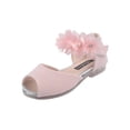 thumbnail image 2 of ITSAME Sandals for Girls, Open Toe Cute Flower Low Heel Kids Fashion Party Princess Sandals Pink 9.5(Little Kids), 2 of 9