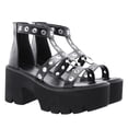 thumbnail image 3 of 1 par de sandalias de tacón alto con anilla metálica hueca para mujer, sandalias de punta abierta de moda, 3 of 5
