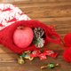 thumbnail image 5 of 5 piezas de adornos navideños, medias navideñas tejidas, medias de lana, bolsa de regalo de alce rojo y blanco, bolsa de regalo para niños, 5 of 5