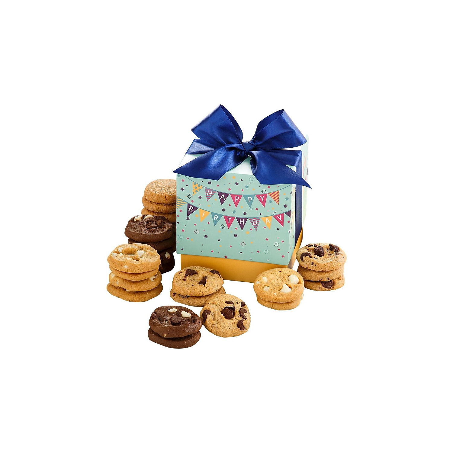 Mrs. Fields Nibblers Cookie Happy Birthday Box Assorted Flavors 19.2 Oz