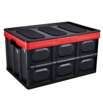 Monyance Plastic Storage Box Car Trunk Foldable Organizer Car Trunk Storage Box Car Storage Box Plastic Multifunctional SUV Storage Box Size S (Black)(16.54X11.42X10.63Inches)