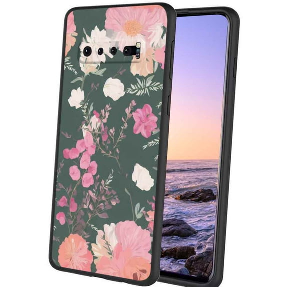 Compatible with Samsung Galaxy S10+ Plus Phone Case, Floral-24 Case Men Women, Flexible Silicone Shockproof Case for Samsung Galaxy S10+ Plus