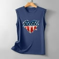 thumbnail image 5 of Odeerbi 4th of July Patriotic Tank Top for Women Summer Sexy Sleeveless Tops Regular 2025 Casual Round Neck Printing Vest Navy, 5 of 5