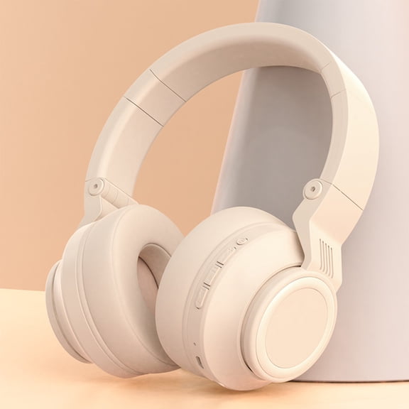 Wireless Over-Ear Headphones, Hybrid Active Noise Cancelling, 75H Playtime, Hi-Res LDAC Wireless Audio, Bluetooth 5.4, Built-in Mic for Clear Calls, Low Latency Game Mode - Beige