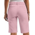 thumbnail image 2 of RYRJJ Bermuda Shorts for Women Summer High Waisted Trendy Chino Shorts Plus Size Casual Straight Leg Pull On Flat Front Shorts(Pink,XL), 2 of 8