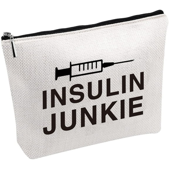 Zuo Bao Funny Medicine Bag Insulin Junkie Diabetes Supply Bag Type 1 One Carrying Case Gift (Insulin Junkie bag)