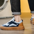 thumbnail image 2 of NOKIO Men's Fashion Sneakers Comfortable Breathable Casual Shoes 𝖫a𝖼e Up Platform Walking Shoes Outdoor Round Toe Sport Shoes Soft Sole Running Shoes for Back to College, 2 of 9