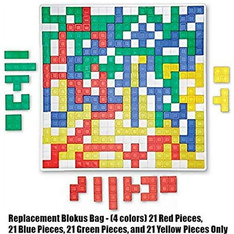 Blokus Game Replacement Parts Pieces Red Yellow Green Blue for Gray Board  UnUsed