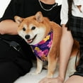 thumbnail image 3 of Kll Purple Flower Dog Bandanas,Triangle Reversible Pet Scarf For Small Medium Large And Extra Large Dogs-Large, 3 of 7