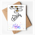 thumbnail image 1 of charging instrument saxoph power supply Welcome Back Greeting Cards Envelopes Blank, 1 of 3