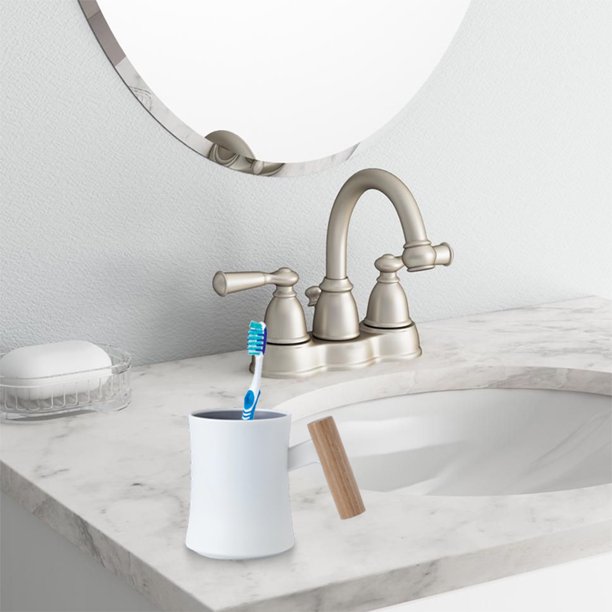 Vaso de enjuague bucal de plástico para cepillo de dientes | Azul, Caqui, Blanco | 12x11x9cm Duradero Grado Alimenticio | Mango ovalado cómodo | Accesorio de baño multiusos | Diseño moderno | 1 pieza