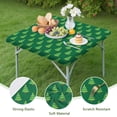 thumbnail image 4 of Green Christmas Tree Pattern Square Fitted Tablecloth with Elastic Edge,Square Table Cover,Washable Elastic Table Cover for Home Kitchen Party Decor 36"x36", 4 of 6