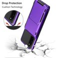 thumbnail image 4 of for Galaxy S20 Case Wallet Credit Card Holder 4-Card Slot Hidden Flip Back Pocket Dual Layer Hybrid Rugged Rubber Bumper Armor Protective Hard Shell Cover for Samsung Galaxy S20 6.2 (Purple), 4 of 11