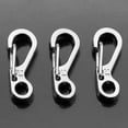 thumbnail image 6 of 10Pcs/Set Carabiner Mini D-Ring Buckle Stainless Steel Key Buckle Snap Spring Clip Hook Small And Light Outdoor Climbing Utility Black, 6 of 7