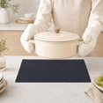 thumbnail image 2 of Unique Bargains 4 Pcs Rectangular Solid Color Flax Placemat 17.72"x11.81" Black, 2 of 5