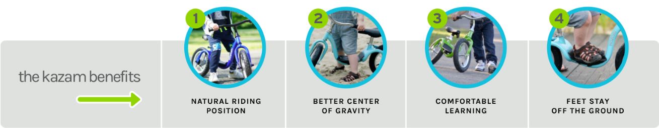 kazam 12 inch child's balance bike and helmet