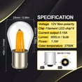 thumbnail image 2 of Ruiandsion BA15S 1156 LED Bulbs 12V AC/DC Warm White 2700K,Reverse Turn Signal Lights,5pcs, 2 of 10