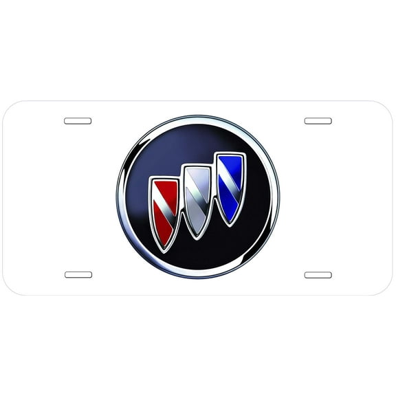Buick White Novelty Car Auto License Plate