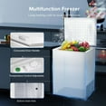 thumbnail image 6 of KNDKO 2.8cu.ft Compact Chest Freezer, Mini Freezer with Adjustable Temperature, 2 Removable Baskets, Top Open Door, Energy Saving, White, 6 of 7