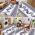 thumbnail image 5 of Navy Blue Rooster Area Rugs 2.7'x5', Washable Small Throw Rugs for Kitchen Bedroom, Vintage Farmhouse Blue Plaid Indoor Outdoor Rug Non-Slip Low Pile Carpet Runner Reversible Floor Mats, 5 of 8