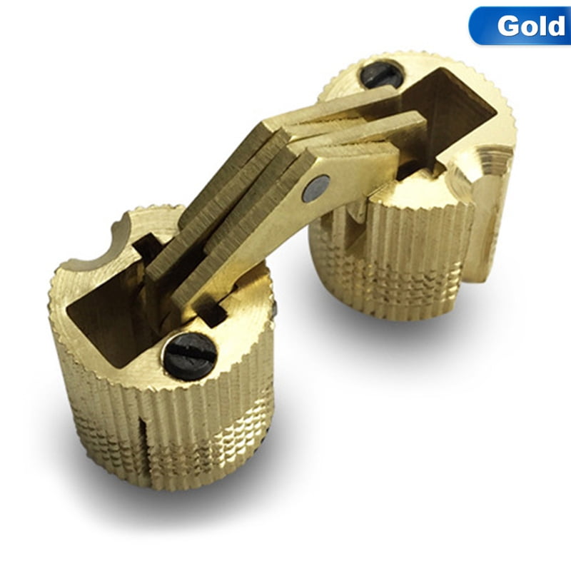 KABOER Copper Barrel Hinge Cylindrical Hidden Brass Hinge Mount