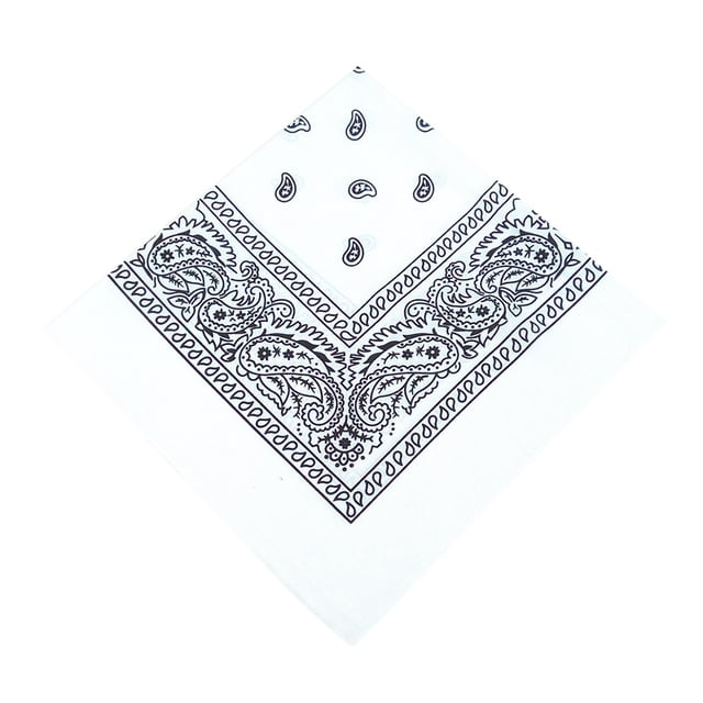 Fiudx Pañuelo para La Cabeza Teñido Anudado Nuevo y Puro con Estampado de Cachemira y Volutas.