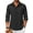 Black, variant on Men's Long Sleeve Linen Button Down Shirts Casual Summer Beach Shirt Business Dress Shirt