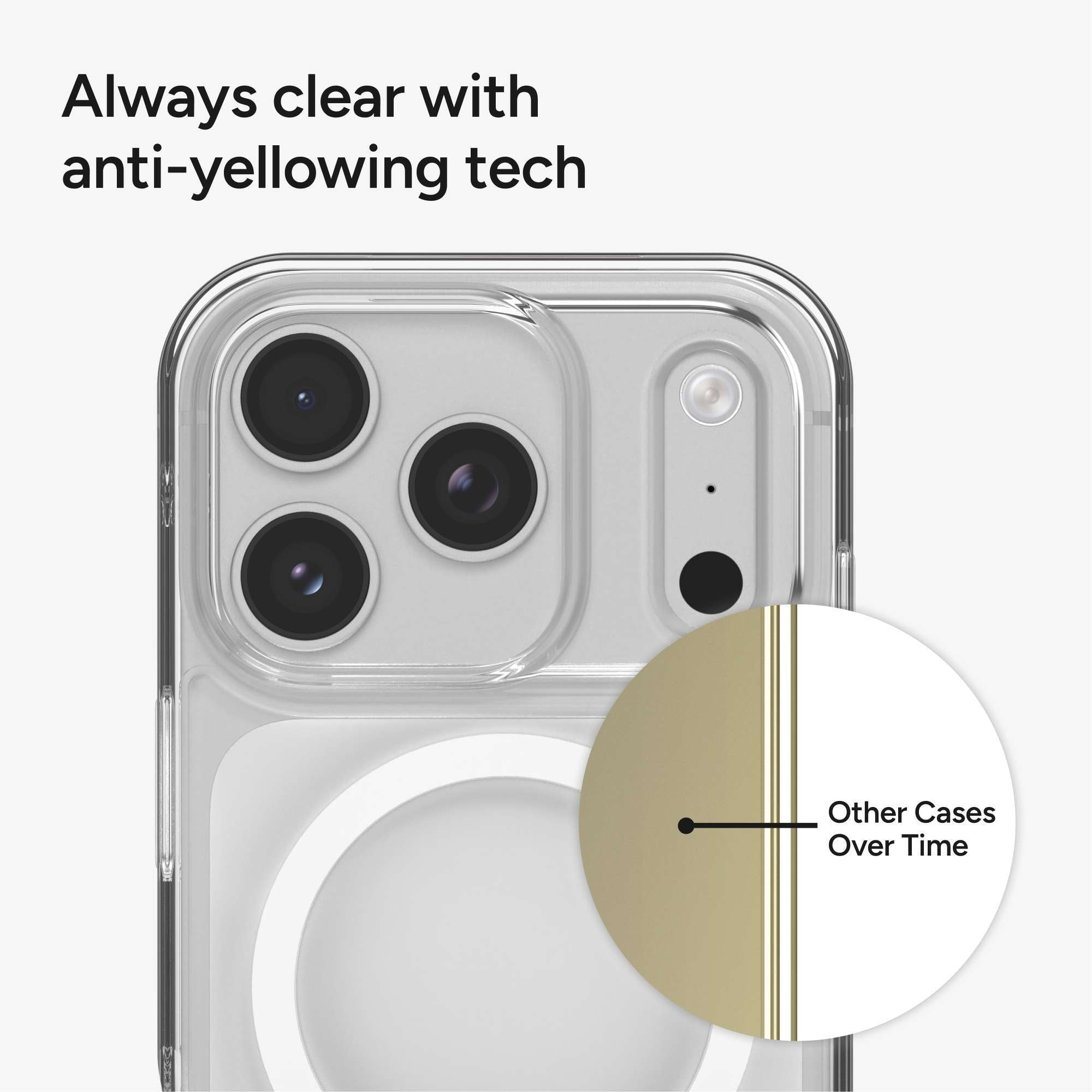 ZAGG Clear Snap with Kickstand - Apple iPhone 17 Pro Clear Case with MagSafe and Built-In Kickstand