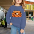 thumbnail image 4 of Kids Halloween Crewneck Sweatshirt Boys Pumpkin Graphic Oversized Sweaters, 4 of 4