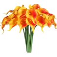 thumbnail image 1 of 20 piezas de flores artificiales de cala de látex de tacto real para decoración del hogar de la boda de la novia (blanco), 1 of 6