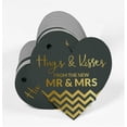 thumbnail image 3 of Inkdotpot 100 Pack Real Gold Foil Paper Tag Hugs & Kisses From The Wedding Favor Hang Tag, 3 of 6