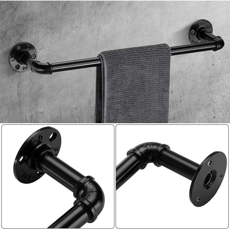 Industrial, Rustic, Single Hand Towel Holder, Pipe Stand, Modern