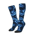 thumbnail image 2 of Haiem Blue Lightning Socks, Funny Novelty Crazy Design Cotton Socks Sports Socks Knee High Socks For Men, Women,1Pairs - Gift For Working Friends, 2 of 9