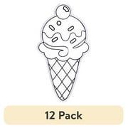 (12 pack) Hello Hobby Ready-to-Paint Ice Cream Cone Suncatcher