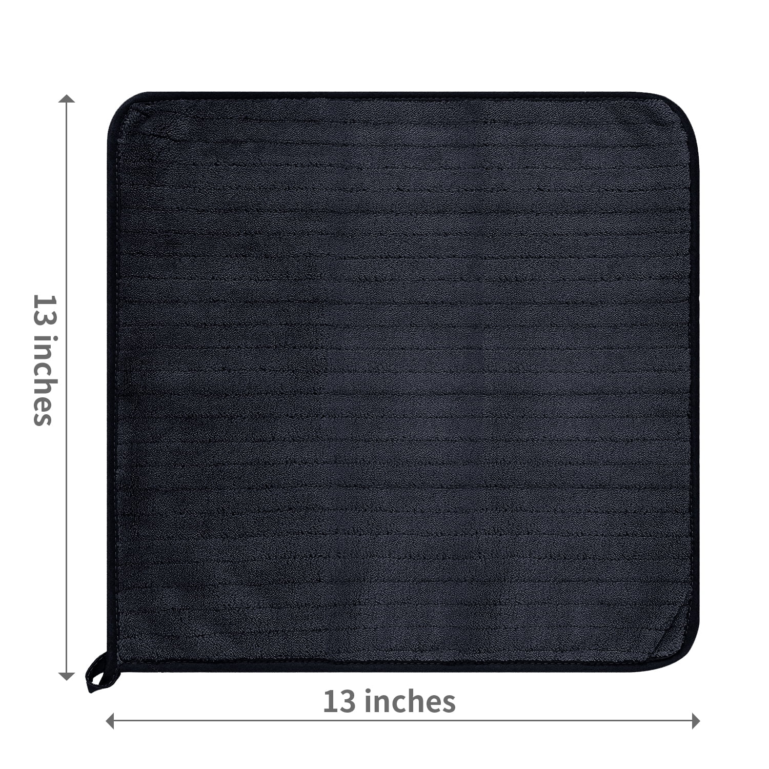 Jessy Home 24 Pack Black Stripe Washcloths for Bathroom 13x13 Inch Ultra Soft Hand Face Towels