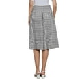 thumbnail image 3 of INSPIRE CHIC Gingham Skirt for Womens Summer Retro Below Knee Length Flared Skirts XS Black, 3 of 6