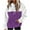 Purple, variant on Women's Color Block Brushed Fleece Hoodie, Drawstring Hood Pullover, Soft Plush Sweatshirt, Casual Loungewear Top, Winter Comfort Wear, Cozy Pocket Hoodie Beige L