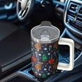 thumbnail image 5 of Winter Holiday Christmas Coffee Cup 30oz Stainless Steel Snowman Tumbler, Insulated Travel Mug with Handle and Straw, Gift for Adults, 5 of 5