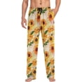 thumbnail image 4 of FREEAMG Sunflower Pattern Pajama Pants for Men, Men's Separate Bottoms, Comfortable Sleep Lounge Pj Pants, 4 of 7