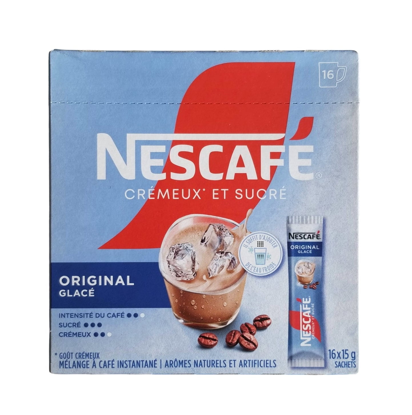 Nescafe Sweet & Creamy Iced Original Instant Coffee, 16 x 15g
