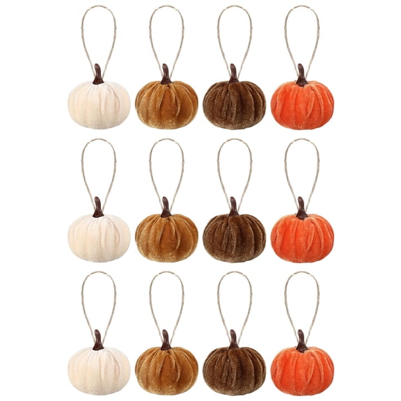 12 Pcs Fall Pumpkin Hanging Ornament,Thanksgiving Mini Pumpkin Hanging Balls,Farmhouse Autumn Harvest Bulletin Board Decorations,Ornaments for Farmhouse Harvest Autumn Home Party Decor