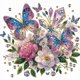 thumbnail image 1 of 5D DIY Kit Con Forma Especial Parcial Mariposa 30x30cm, 1 of 9
