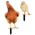 thumbnail image 3 of 2pcs Lifelike Acrylic Chicken Stake Decor Outdoor Garden Inserting Sign Yard Chick Stake Garden Layout, 3 of 8