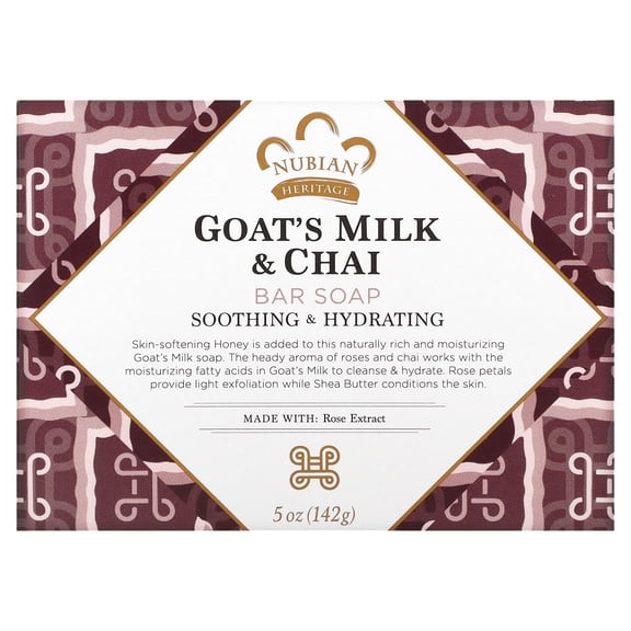 Nubian Heritage, Goat's Milk Chai Bar Soap, 5 oz (142 g)