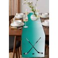 thumbnail image 2 of Table Runners 120 Inches Long Dress Scarves, Teal Green Farmhouse Coffee/Dining/Kitchen Table Runner for Living Room, Gradient Simple Ice Hockey Sport Game 13x120 Inch, 2 of 7
