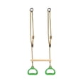 thumbnail image 2 of Barra de trapecio con anillos colgantes para entrenamiento de fuerza, uso en interiores y exteriores Verde, 2 of 8