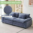 thumbnail image 6 of IPKIG Loveseat Sofa Comfy Cloud Couch for Living Room with Pillows, Modern Chenille Sofa Sleeper Deep Couches(Blue, 2-Seat), 6 of 9