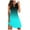 Blue formal dresses for women, variant on Usmixi Formal Dresses for Women Beach Fashion Metal Ring Hollow out Slim Tunic Tank Mini Sundress Round Neck Sleeveless Gradient Print Summer Short Dress White XL
